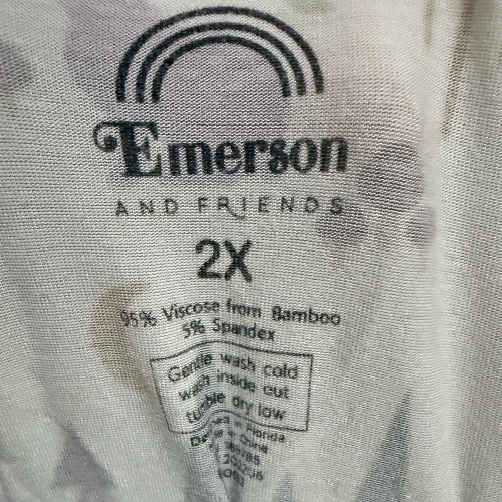 Emerson and Friends Forest Friends Women’s Bamboo Pajama Top T-Shirt Size 2X - Picture 2 of 6